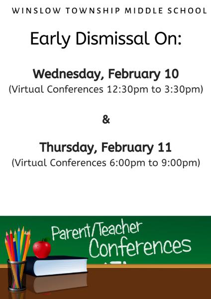 Parent/Teacher Virtual Conferences (Early Dismissal)